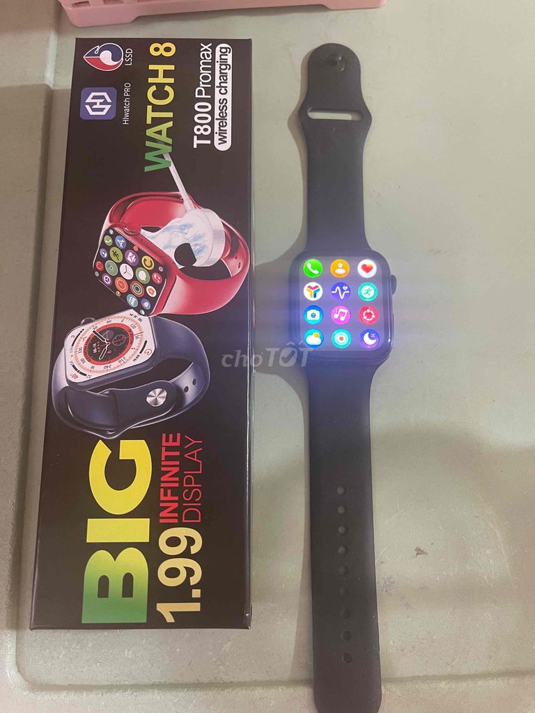Đồng hồ thông minh T800 ProMax Đen. Mua bán Thiết bị đeo thông minh tại Quận Ngô Quyền Hải Phòng được đăng bởi CÔNG TY CỔ PHẦN DỊCH VỤ BẢO VỆ HÙNG VƯƠNG hình 1