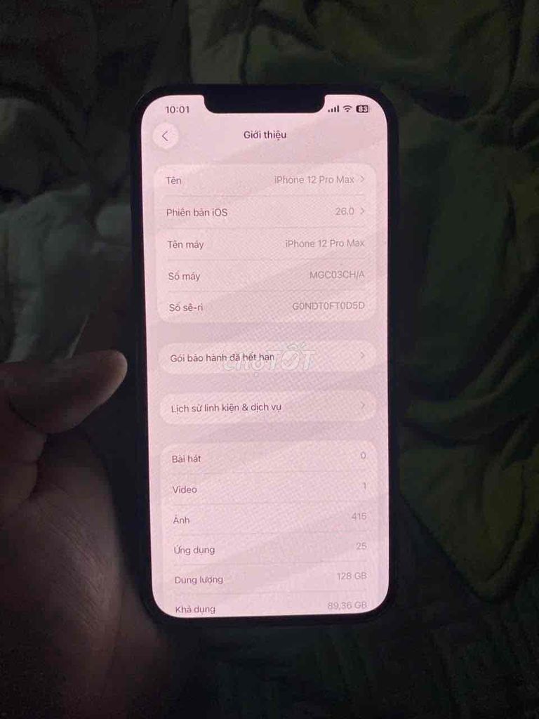 Apple iPhone 12 Pro Max 128GB Đen Ẩn iCloud. Mua bán Điện thoại tại Quận Ngô Quyền Hải Phòng được đăng bởi Rayban hình 1