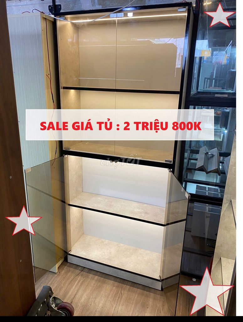 TỦ 80X180X30CM FULL VÁN XI MĂNG CÓ ĐÈN, KÍNH NHẤN. Mua bán Tủ, kệ gia đình tại Quận Gò Vấp Tp Hồ Chí Minh được đăng bởi CHUYÊN NỘI THẤT VĂN PHÒNG VÀ TỦ KỆ PVB  hình 1