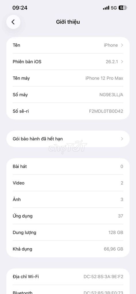 iPhone 12 Pro Max 128GB. Mua bán Điện thoại tại Thành phố Dĩ An Bình Dương được đăng bởi Nông Văn Kiệm hình 1