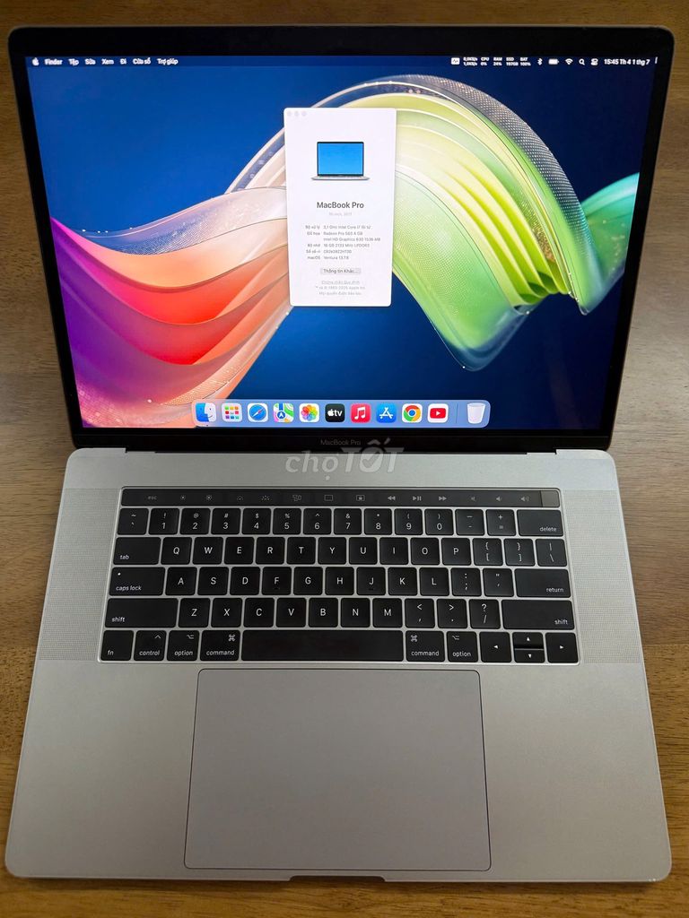 Apple MacBook Pro 2017 15 inch i7 16GB/256GB Xám. Mua bán Laptop tại Quận 5 Tp Hồ Chí Minh được đăng bởi DuyND hình 1
