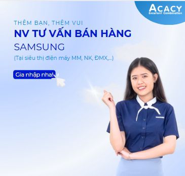 Nhân viên tư vấn bán hàng điện máy Samsung. Việc làm tại Huyện Cái Nước Cà Mau được đăng bởi Nguyễn Thị Thanh Huyên