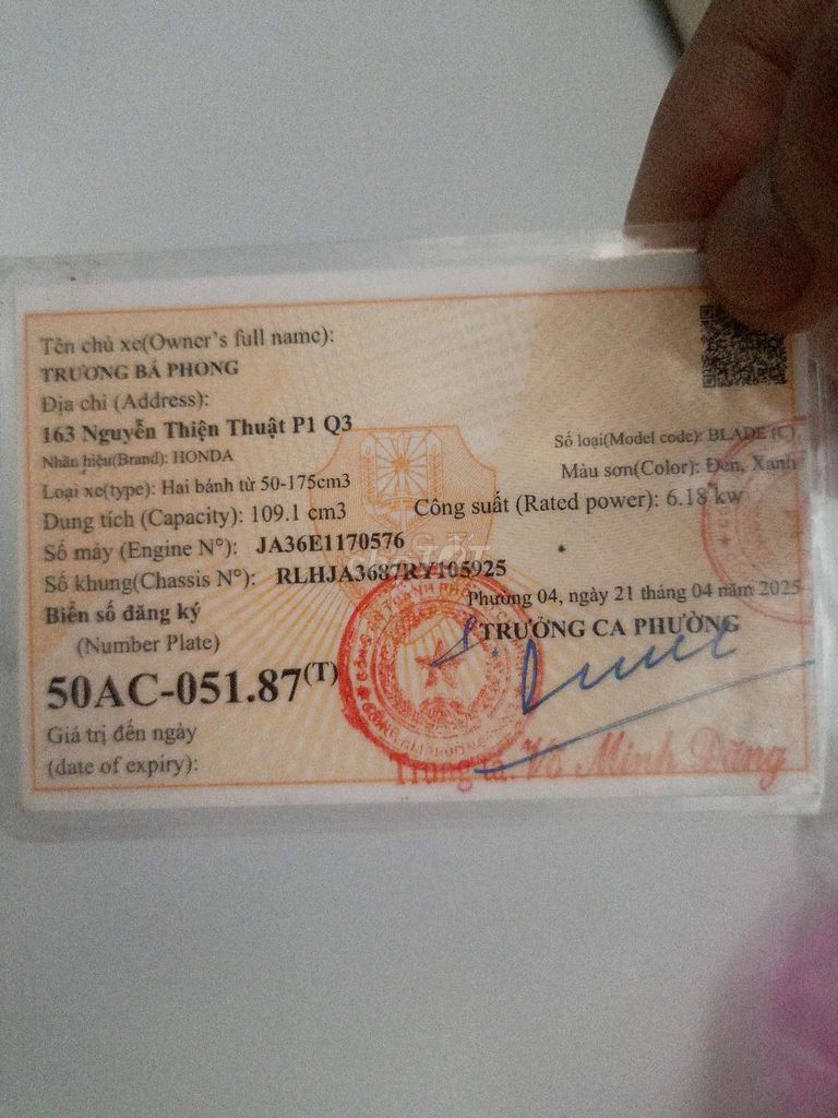 Honda Blade Sport Xanh đen 2025. Mua bán Xe máy tại Quận 11 Tp Hồ Chí Minh được đăng bởi Huỳnh cường hình 4