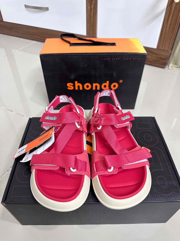 Shondo Platy 1 be đỏ SIZE 38-39-40 MỚI 100%