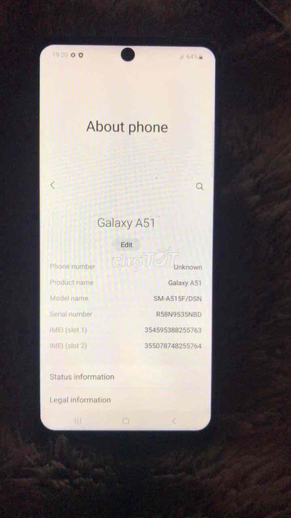 Samsung Galaxy A51 128GB Bạc. Mua bán Điện thoại tại Quận Nam Từ Liêm Hà Nội được đăng bởi ngọc khánh hình 1