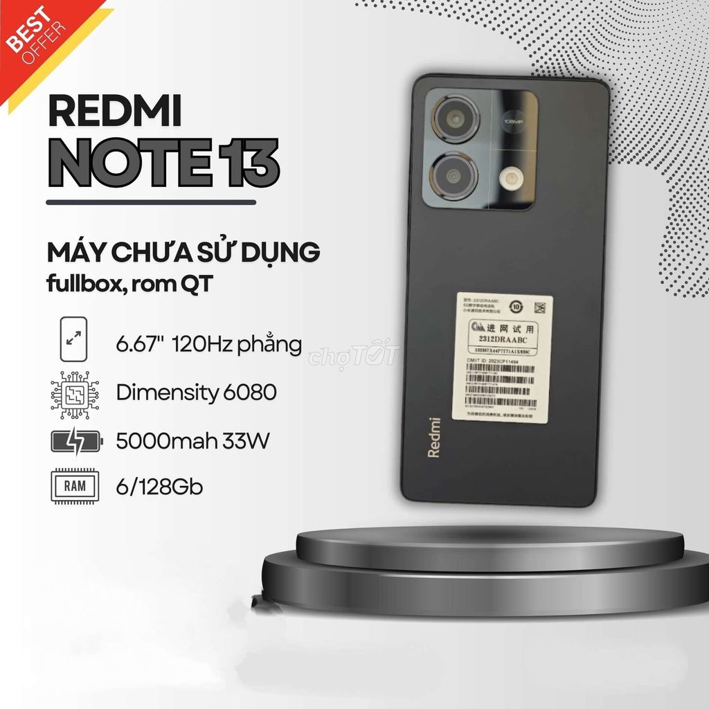 🥇REDMI NOTE 13 5G NEW (ĐEN/TRẮNG/XANH)