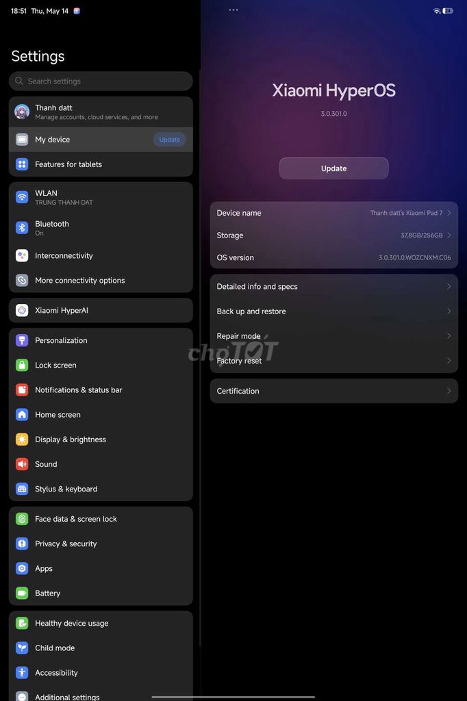 Xiaomi Pad 7 8GB/256GB. Mua bán Máy tính bảng tại Quận Cẩm Lệ Đà Nẵng được đăng bởi nexxgervn hình 1