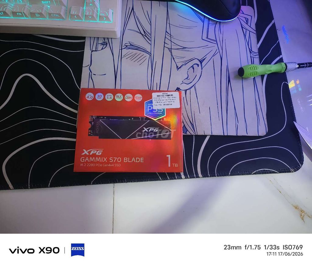 ADATA XPG GAMMIX S70 Blade 1TB PCIe Gen4x4. Mua bán Linh kiện (RAM, Card...) tại Huyện Phú Giáo Bình Dương được đăng bởi Trần Tài hình 1