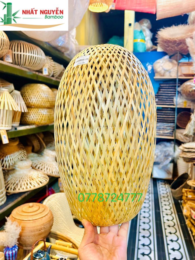 Đèn trang trí Tre D20cmH38cm. Mua bán Đèn tại Quận Cẩm Lệ Đà Nẵng được đăng bởi Nhất Nguyễn Bamboo hình 1