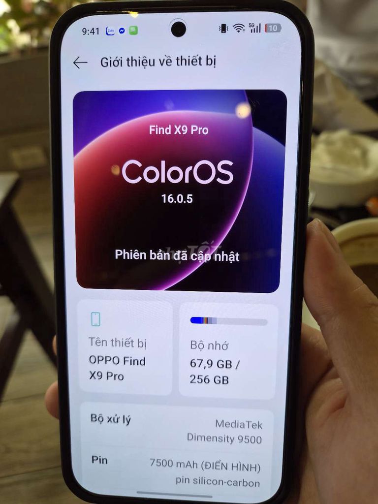 Oppo Find X9 Pro 256GB Xám 99%. Mua bán Điện thoại tại Quận Hà Đông Hà Nội được đăng bởi MAY MUSIC TV hình 1