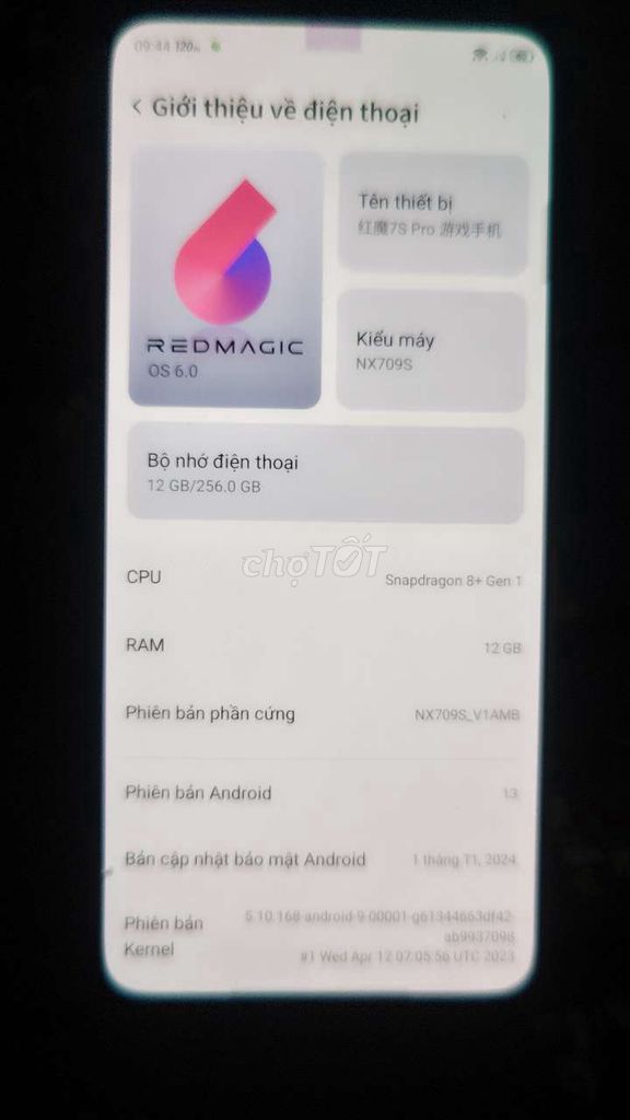 RedMagic 7S Pro 12/256GB lỗi không nhận sim. Mua bán Điện thoại tại Quận Bình Tân Tp Hồ Chí Minh được đăng bởi Đỗ Dũng hình 1