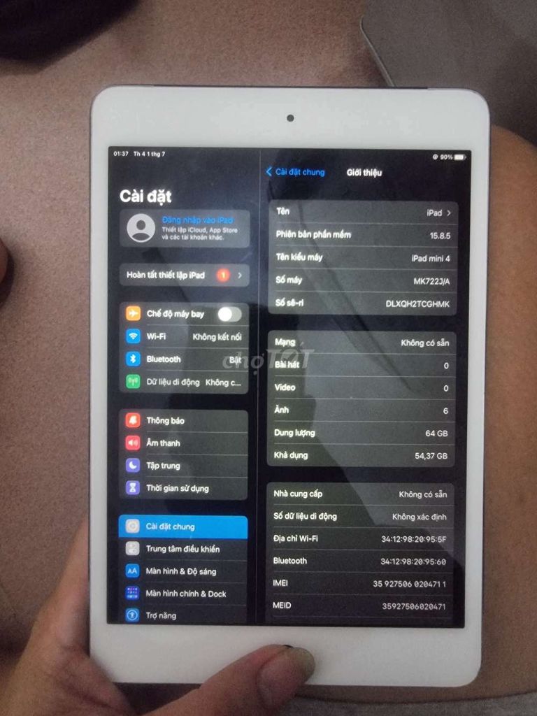 Apple iPad mini 4 Wifi 4G 64GB Bạc. Mua bán Máy tính bảng tại Quận Thanh Xuân Hà Nội được đăng bởi Tan hình 1