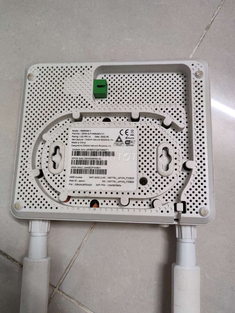 Bộ định tuyến Viettel DPW-G-P-846GMV-V Trắng. Mua bán Phụ kiện (Màn hình, Chuột...) tại Quận Gò Vấp Tp Hồ Chí Minh được đăng bởi Đức Gò Vấp hình 1
