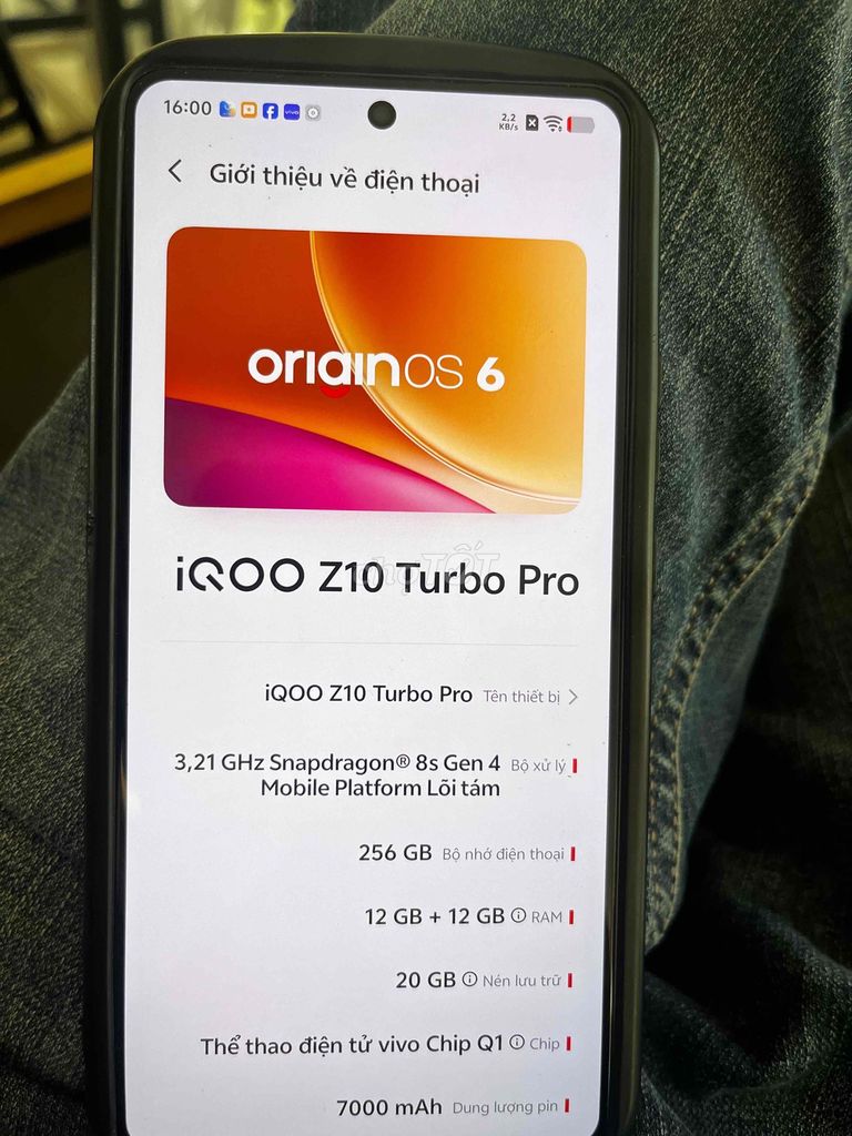 iQOO Z10 Turbo Pro 256GB Đen. Mua bán Điện thoại tại Thành phố Thuận An Bình Dương được đăng bởi sơn hình 1