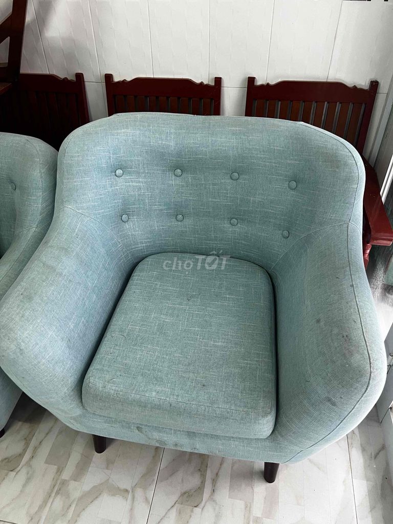 Ghế sofa Vải Xanh ngọc cần thanh lý. Mua bán Bàn ghế tại Thành phố Long Xuyên An Giang được đăng bởi Trần Hào hình 1