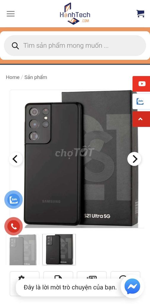 Samsung Galaxy S21 Ultra 128GB Đen. Mua bán Điện thoại tại Quận 7 Tp Hồ Chí Minh được đăng bởi Minh Tien Nguyen hình 1