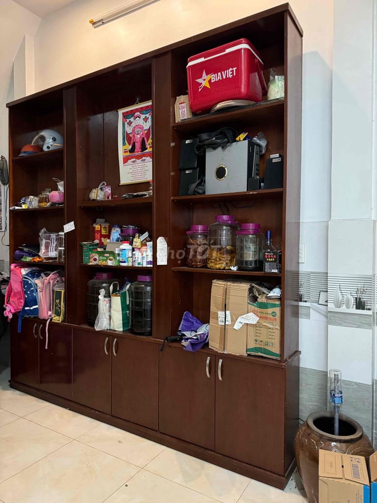Tủ kệ gia đình Gỗ Nâu 2m4 x 30cm Đơn giản. Mua bán Tủ, kệ gia đình tại Quận Bình Tân Tp Hồ Chí Minh được đăng bởi dương thanh châu hình 1