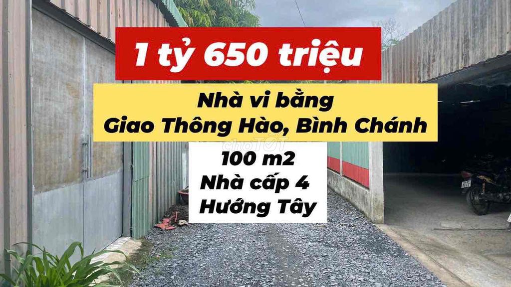 Bán nhà Bình Chánh vi bằng 100m2