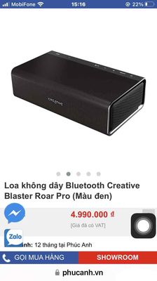 Bán Loa Bluetooth Creative Roar Pro