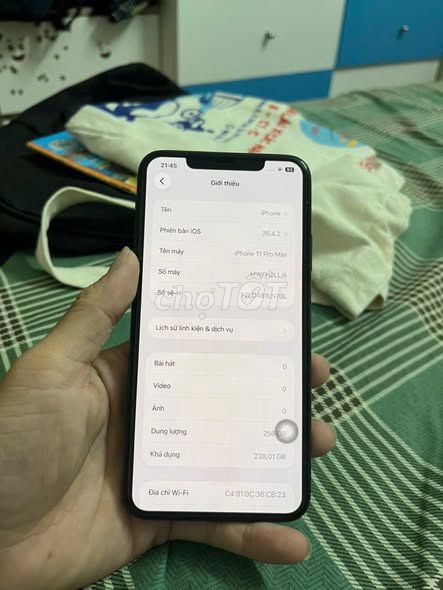 iPhone 11 Pro Max 256GB Xám. Mua bán Điện thoại tại Quận Tân Phú Tp Hồ Chí Minh được đăng bởi Hội Đồ Điện Tử hình 1