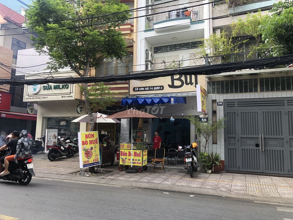 Sang mặt bằng quán cafe và bún bò