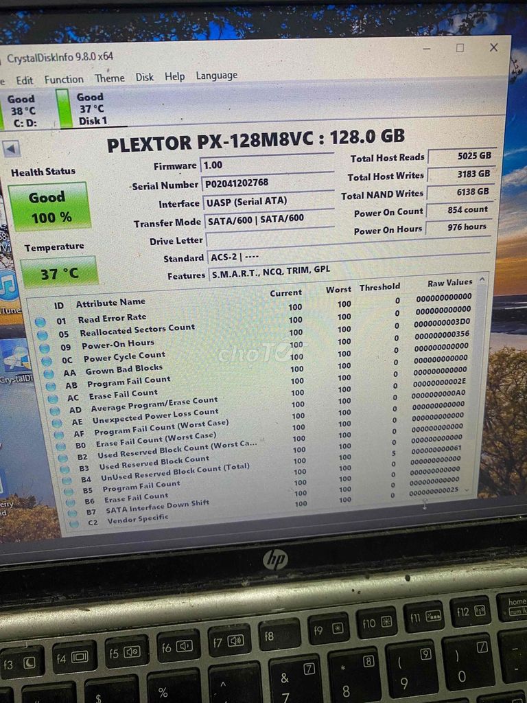 Ổ cứng SSD Plextor 120GB Đã sử dụng. Mua bán Linh kiện (RAM, Card...) tại Quận 12 Tp Hồ Chí Minh được đăng bởi KHANG hình 1