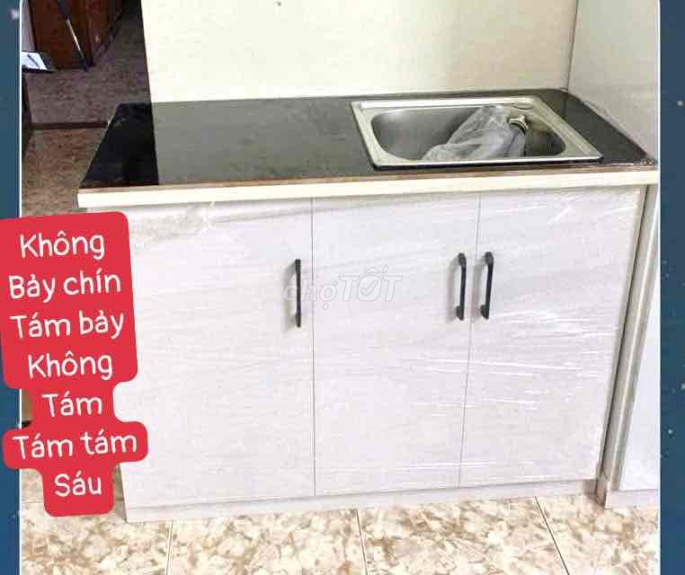 tủ,kệ bếp nhựa kt 1m bồn đơn sẵn hàng new#