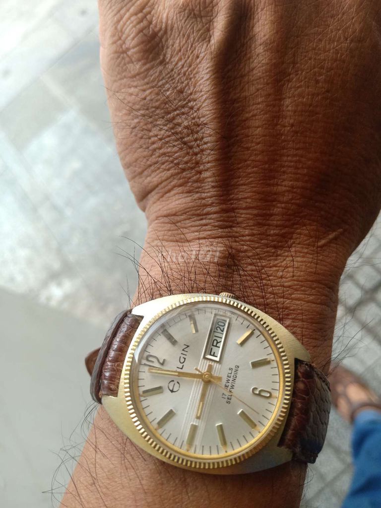 Đồng hồ Elgin Nam dây da Nâu. Mua bán Đồng hồ tại Quận 4 Tp Hồ Chí Minh được đăng bởi Lưu Ngọc Hải Âu  hình 1