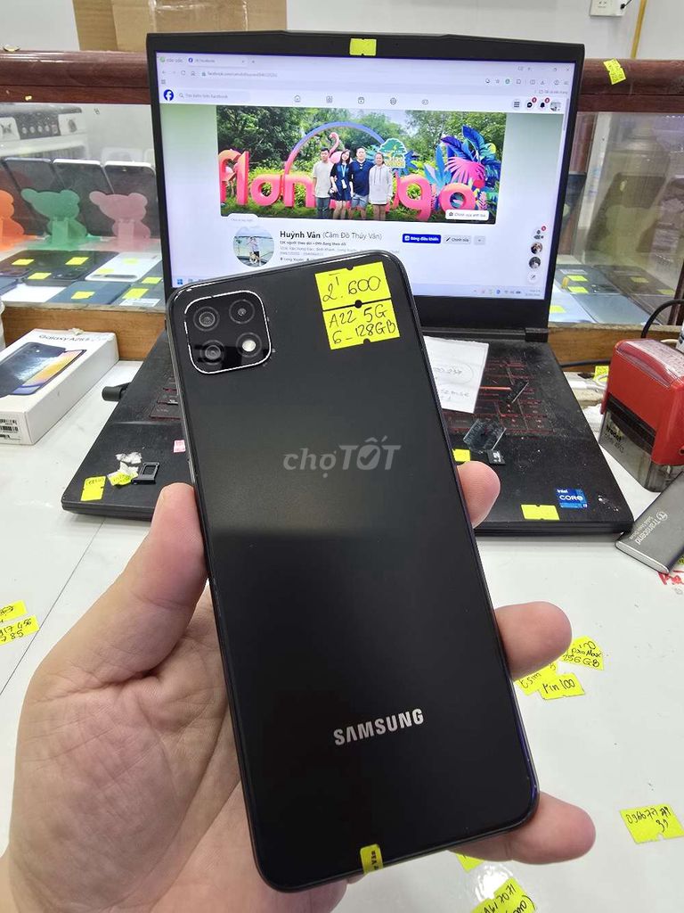Samsung A22 5G 128GB Đen Đã dùng. Mua bán Điện thoại tại Thành phố Long Xuyên An Giang được đăng bởi Facebook Cầm Đồ Thúy Vân hình 1
