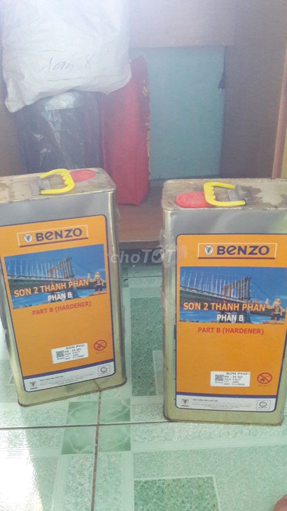 2 thùng Sơn 2 thành phần Benzo 4,5L