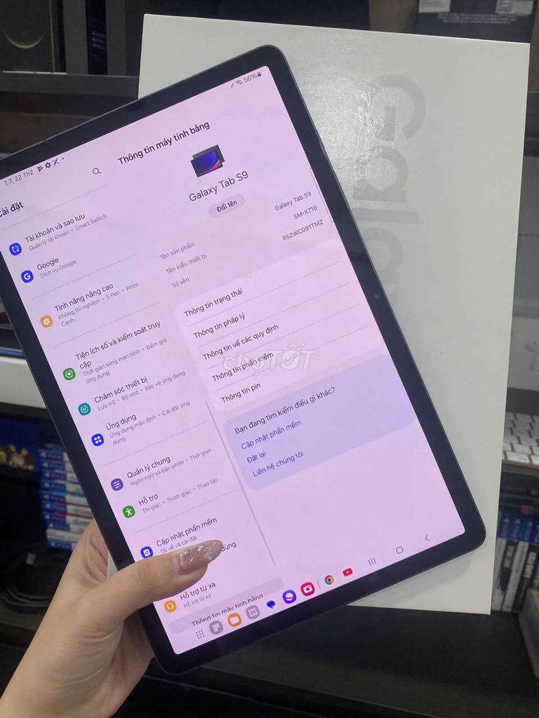 Samsung Galaxy Tab S9 12/256Gb Màu đen VN Fullbox