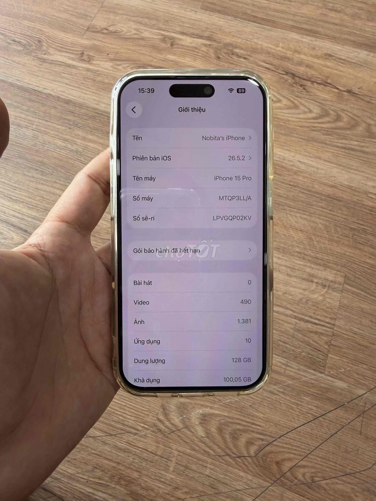 Apple iPhone 15 Pro 128GB Tự nhiên. Mua bán Điện thoại tại Huyện Củ Chi Tp Hồ Chí Minh được đăng bởi Long Phạm hình 1