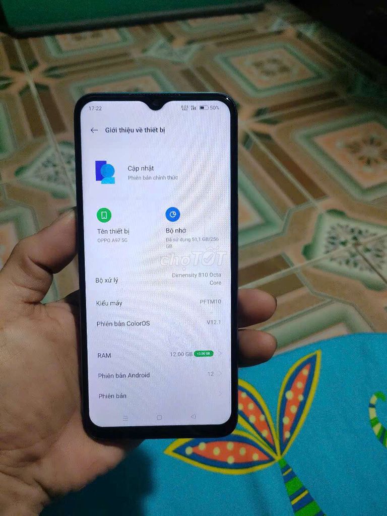 OPPO A97 5G 256GB Xanh. Mua bán Điện thoại tại Thị xã Tân Uyên Bình Dương được đăng bởi Đoàn Minh Sáng hình 1