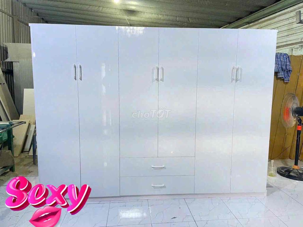 Tủ quần áo Nhựa Đài Loan 6 cánh. Mua bán Tủ, kệ gia đình tại Huyện Hóc Môn Tp Hồ Chí Minh được đăng bởi Nội Thất Gia Đình hình 1