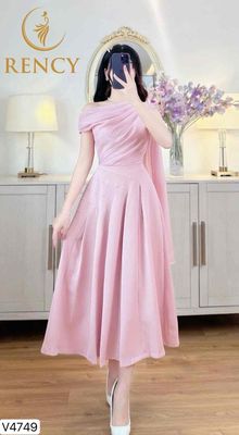 váy thiết kế rency hồng