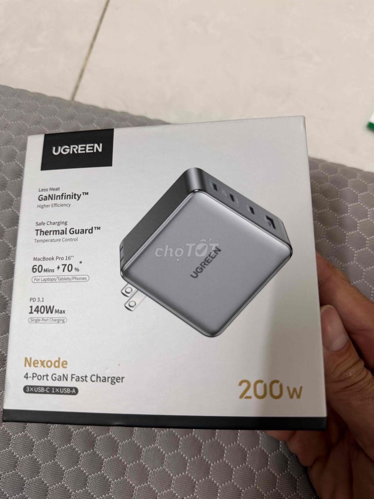 Sạc nhanh UGREEN Nexode X764 200W Xám. Mua bán Phụ kiện (Màn hình, Chuột...) tại Huyện Củ Chi Tp Hồ Chí Minh được đăng bởi LowjiNguyen hình 1