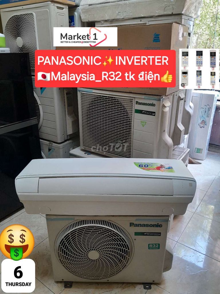 Panasonic Inverter đời cao Ga R32 Tiết Kiệm Điện