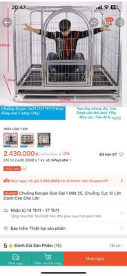 Chuồng chó becgie size lớn. Mua bán Phụ kiện, Thức ăn, Dịch vụ tại Thành phố Cà Mau Cà Mau được đăng bởi An phường 8