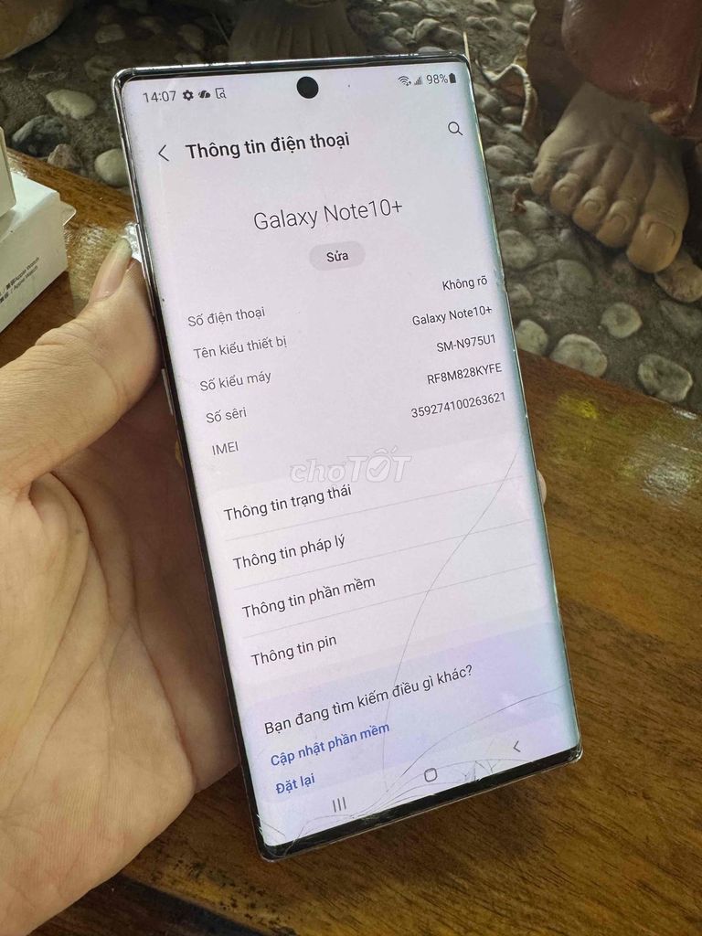Samsung Galaxy Note 10+ 256GB Đa sắc. Mua bán Điện thoại tại Thành phố Tân An Long An được đăng bởi mua xin alo no SMS hình 1