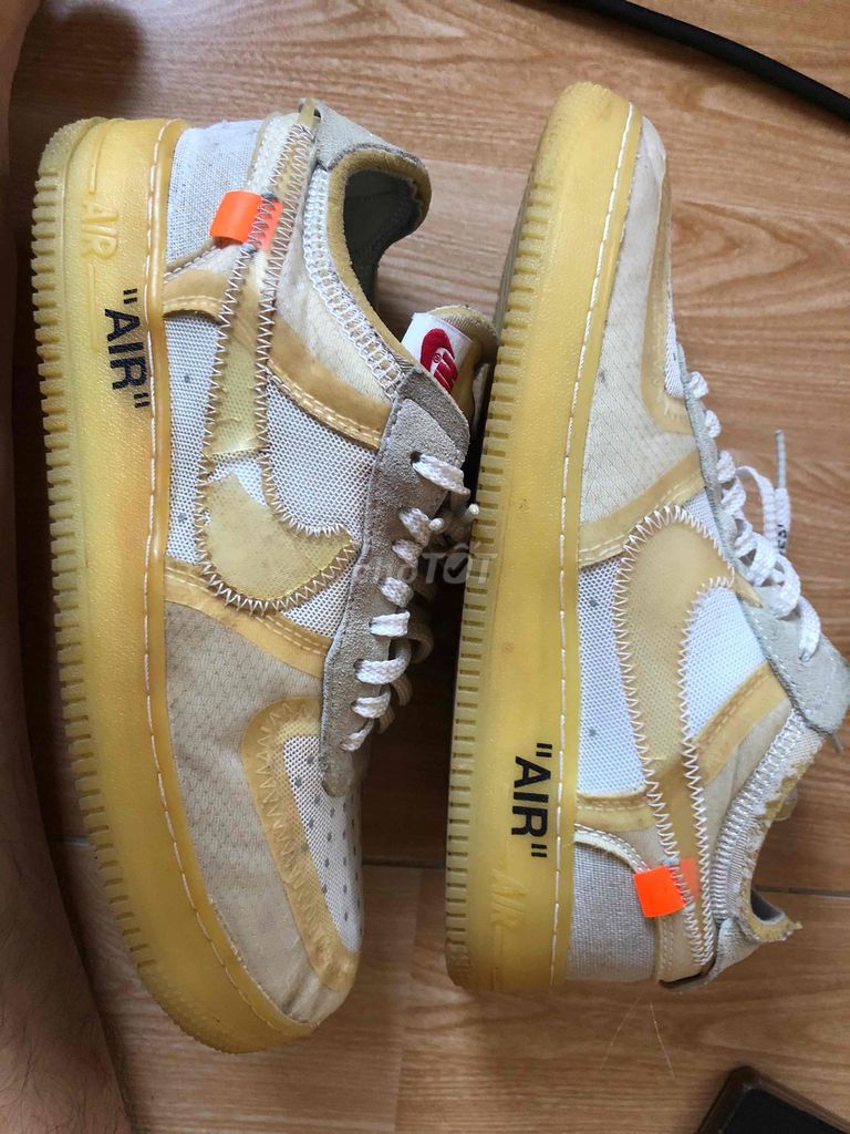 Giày thể thao Nike Air Force 1 x Off-White Vàng ke. Mua bán Giày dép tại Huyện Hoài Đức Hà Nội được đăng bởi Tuấn Anh hình 1