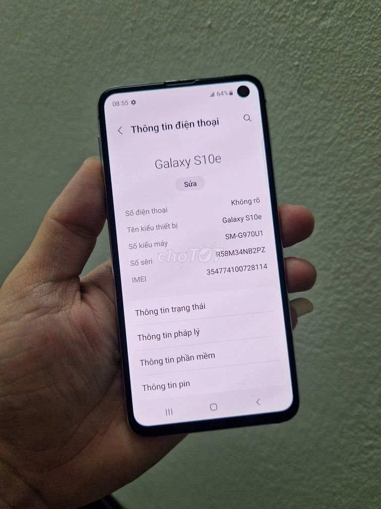 S10e Mỹ đẹp 99%, chip Snap 855, 6/128GB