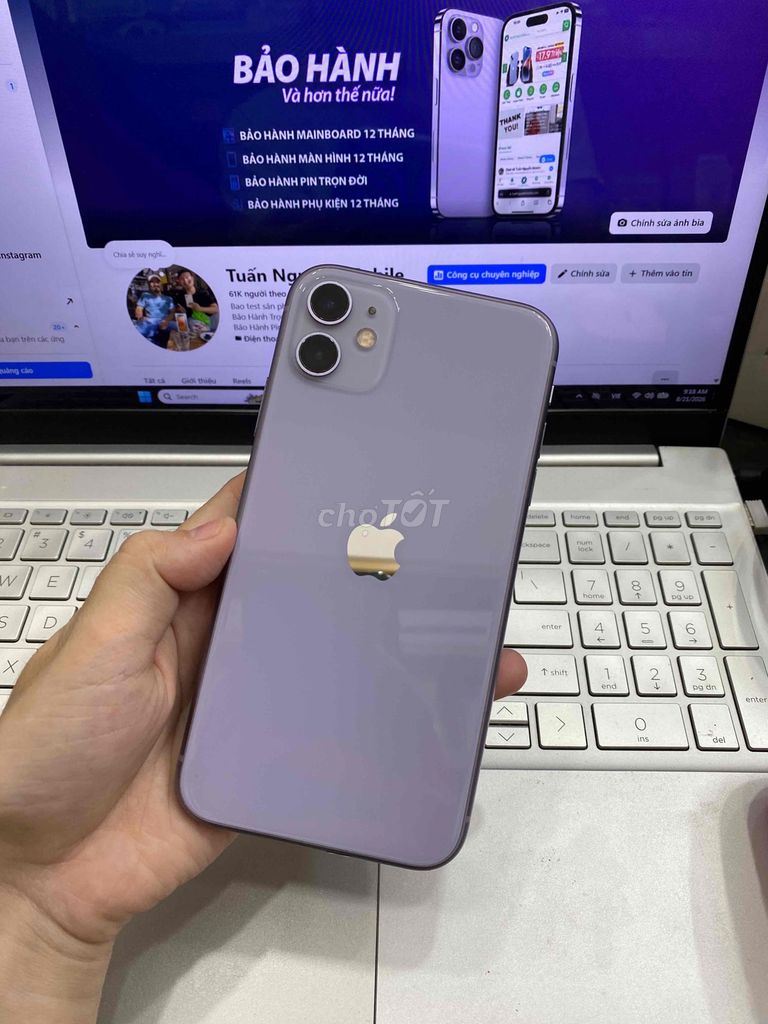 Apple iPhone 11 64GB Tím 99%. Mua bán Điện thoại tại Quận 3 Tp Hồ Chí Minh được đăng bởi Tuấn Nguyễn hình 1