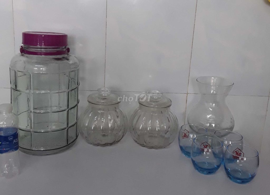 Bộ bình ly ngâm rượu Thủy tinh Trong suốt. Mua bán Dụng cụ nhà bếp tại Quận Bình Tân Tp Hồ Chí Minh được đăng bởi Bảo Các hình 1