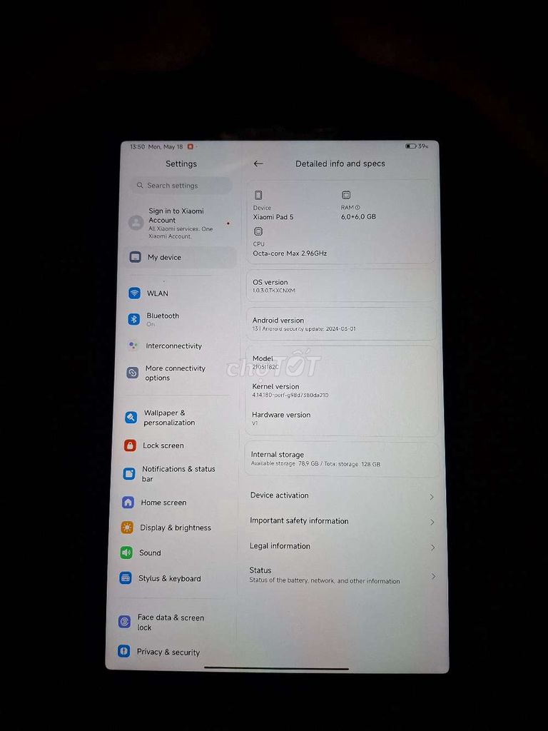 Xiaomi Pad 5 6GB/128GB. Mua bán Máy tính bảng tại Thành phố Thanh Hóa Thanh Hóa được đăng bởi nam hình 1