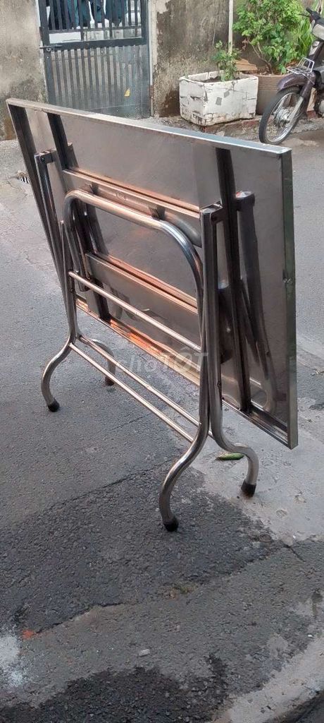 Bàn xếp Inox Bạc 114x70x75cm. Mua bán Bàn ghế tại Thành phố Biên Hòa Đồng Nai được đăng bởi ĐIỆN LẠNH MINH TRÍ Biên Hoà hình 1
