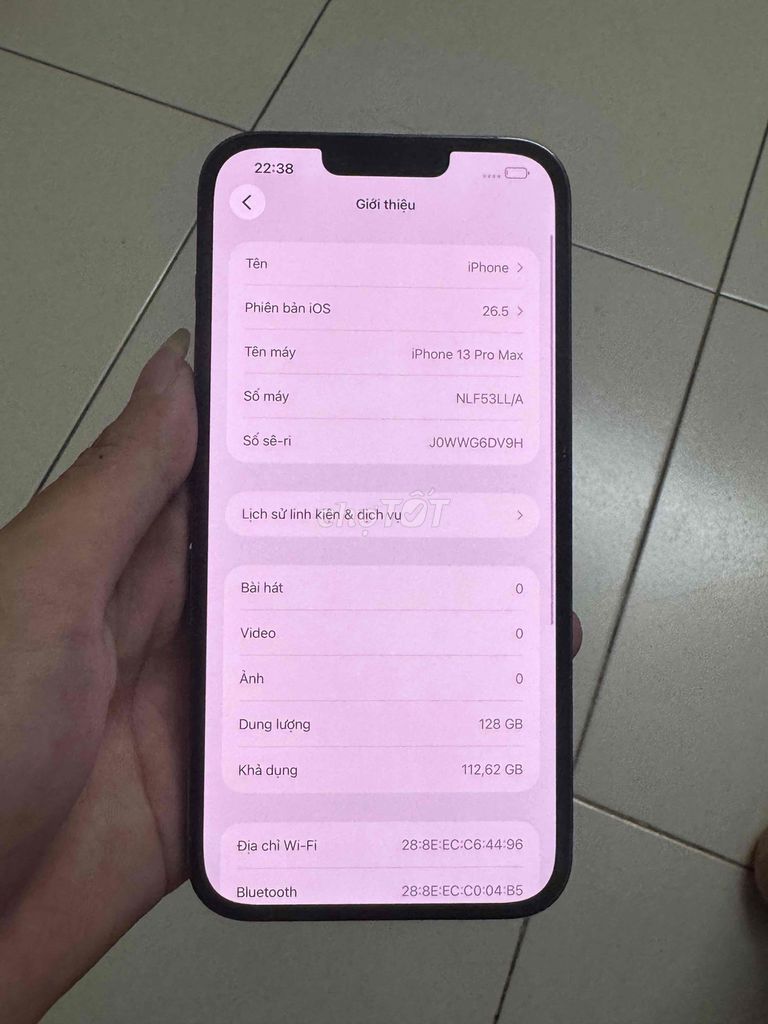Apple iPhone 13 Pro Max 128GB Màn lô đẹp. Mua bán Điện thoại tại Quận Bình Thạnh Tp Hồ Chí Minh được đăng bởi Cận táo chuẩn  hình 1