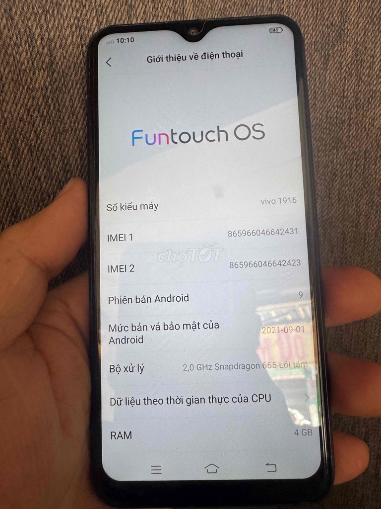 Vivo U10 64GB. Mua bán Điện thoại tại Quận Tân Bình Tp Hồ Chí Minh được đăng bởi Nguyễn Linh hình 1