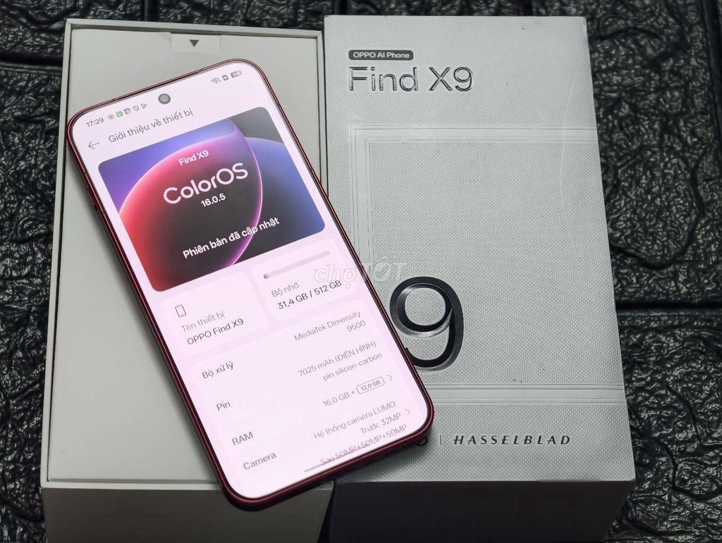 Oppo Find X9 512GB Đỏ Chính hãng Fullbox GL. Mua bán Điện thoại tại Quận Gò Vấp Tp Hồ Chí Minh được đăng bởi Minh hình 1