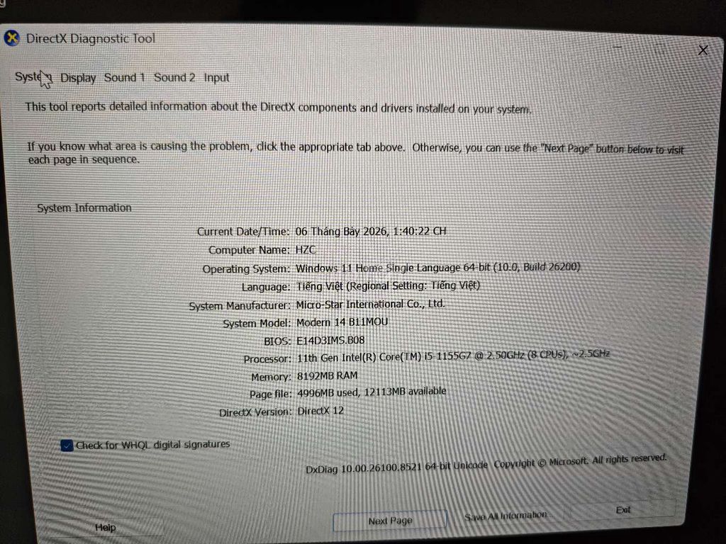 MSI Modern 14 B11MOU i5 11th Gen 8GB/512GB Xám. Mua bán Laptop tại Huyện Kim Thành Hải Dương được đăng bởi Hà Hải hình 1