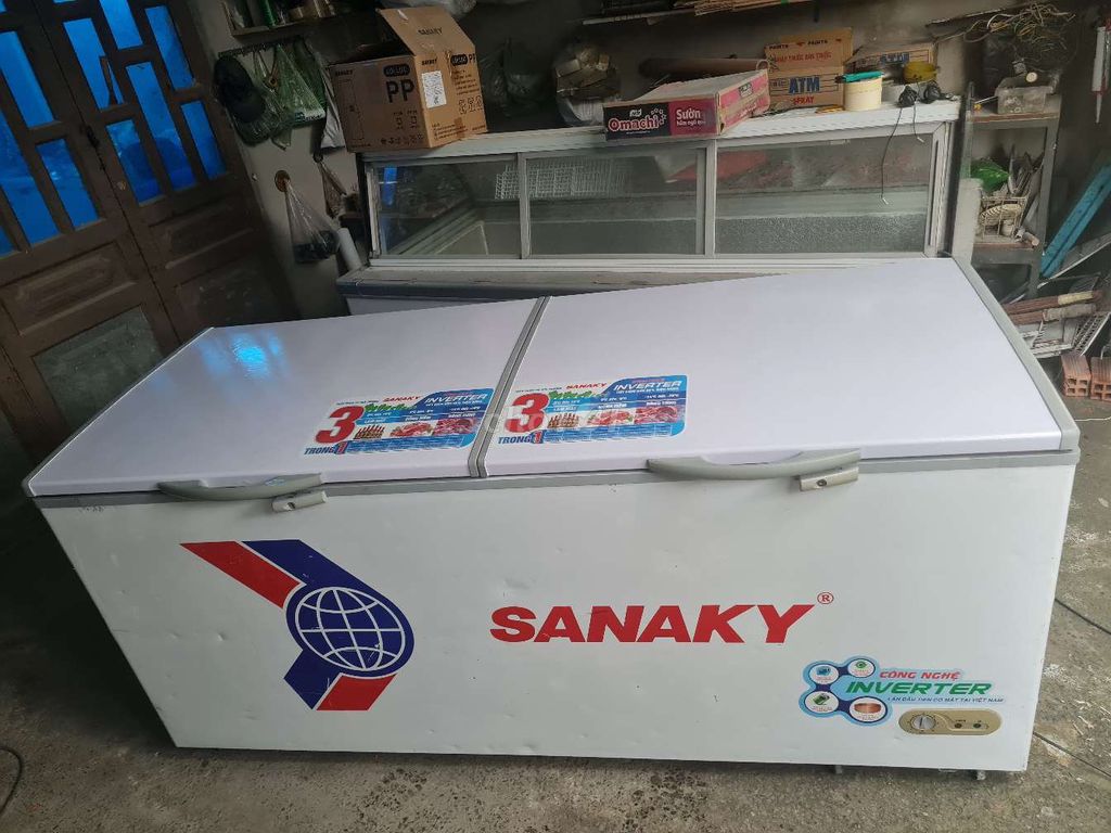 Tủ đông suốt sanaky inverter 860L zin